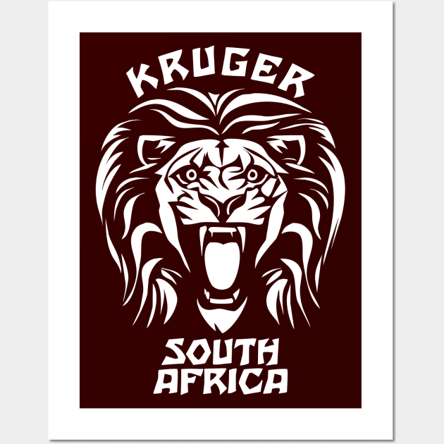 Kruger National Park | Lion Face Wall Art by TMBTM